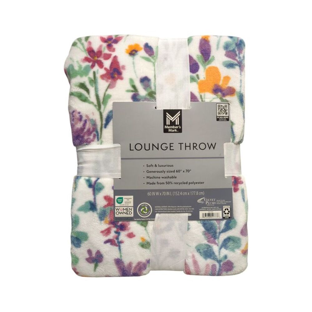 Alice Floral - Member's Mark Oversized & Luxuriously Soft Lounge Throw, 60" x 70 - Picture 1 of 2